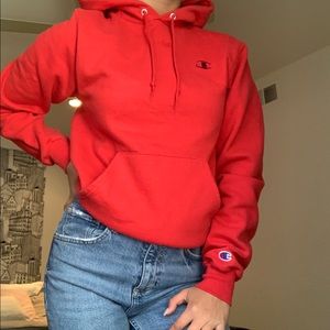 red champion sweatshirt